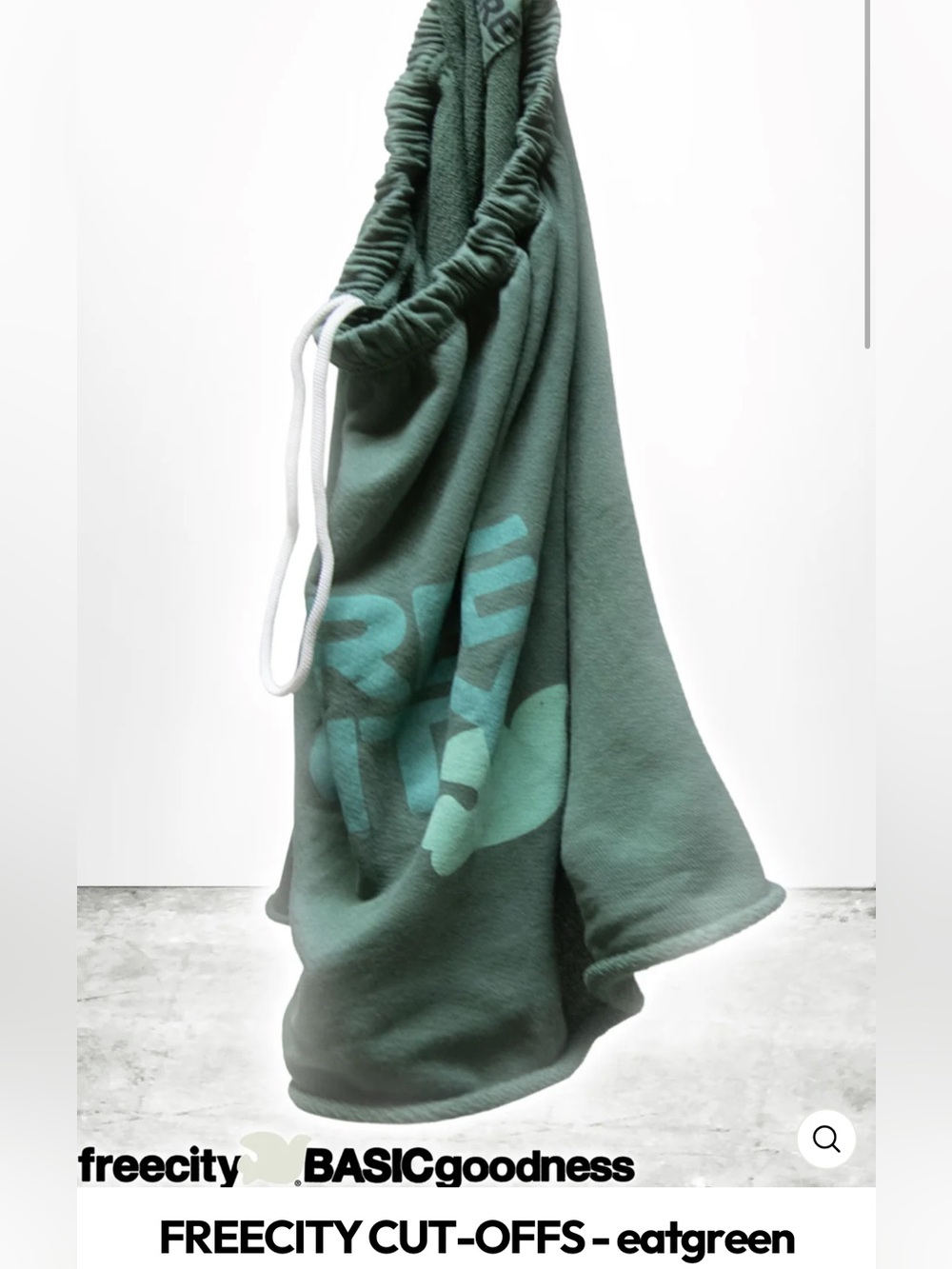 FREECITY CUT-OFFS - eatgreen sweat shorts XS unisex